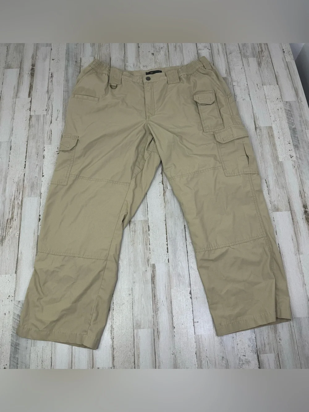 5.11 Tactical Men's 38x28 Tan Solid Cargo Tactical Pants Regular